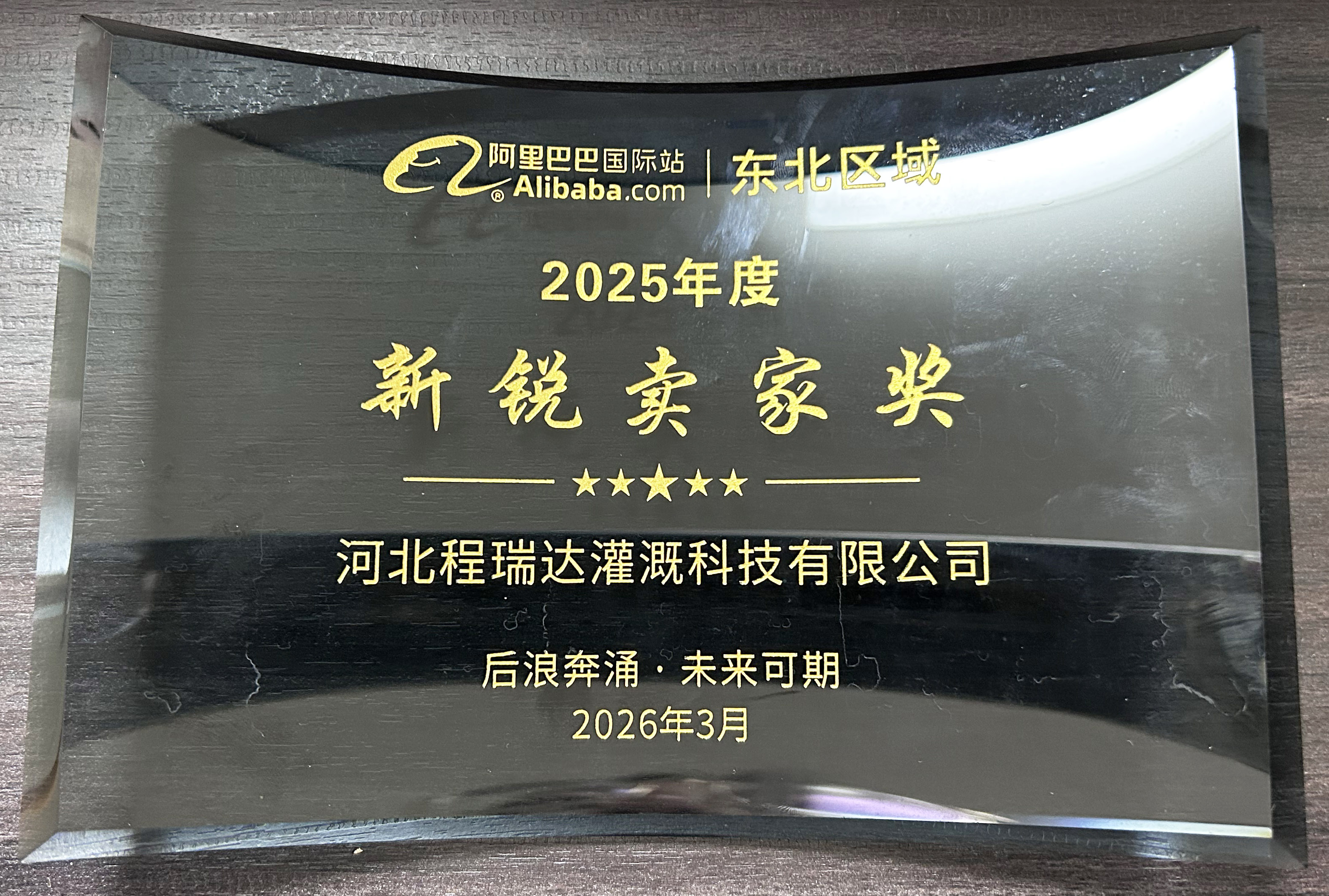 阜阳程瑞达灌溉 | 荣获阿里国际站新锐卖家奖