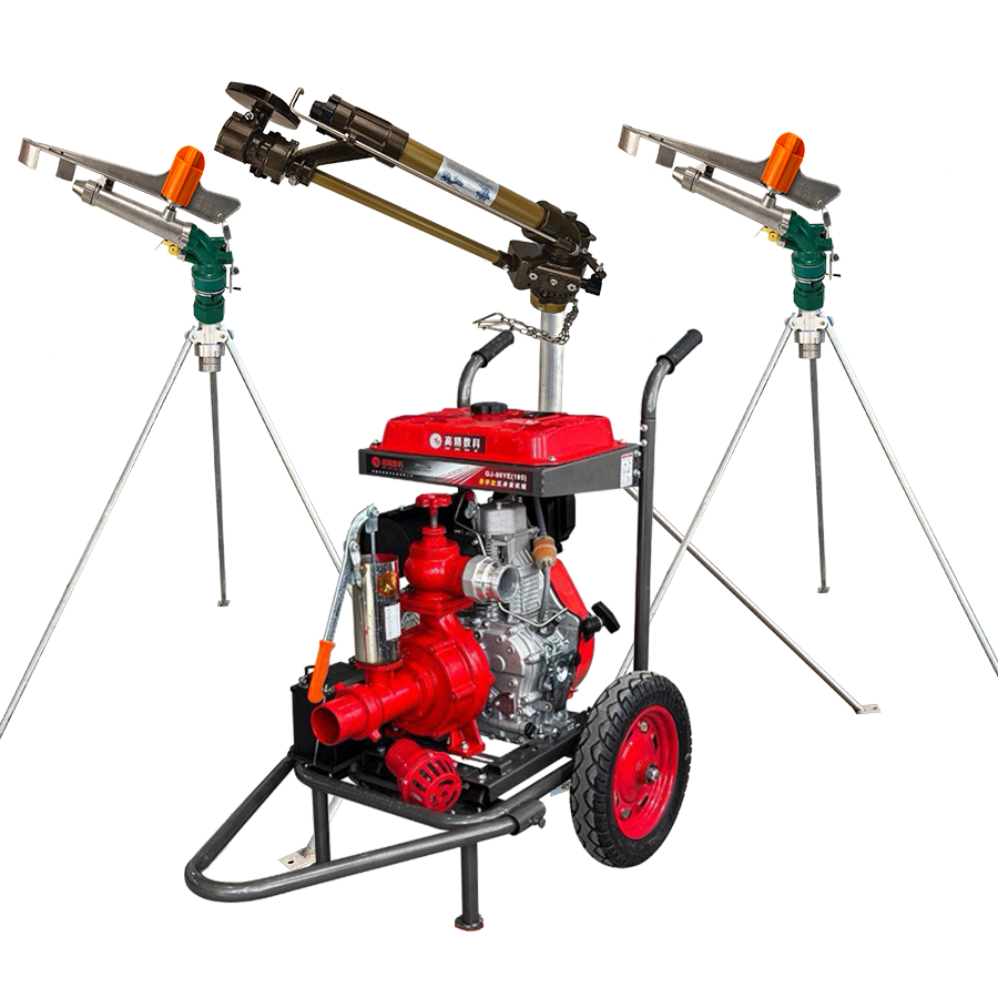 阜阳一体式灌溉机组 全套喷枪水带配齐 抗旱浇地神器